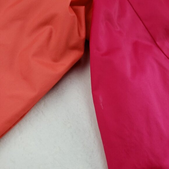 Columbia Hooded Rain Jacket Girls Large 14/16 Pink Full Zip Lined Nylon Coat - Picture 8 of 12